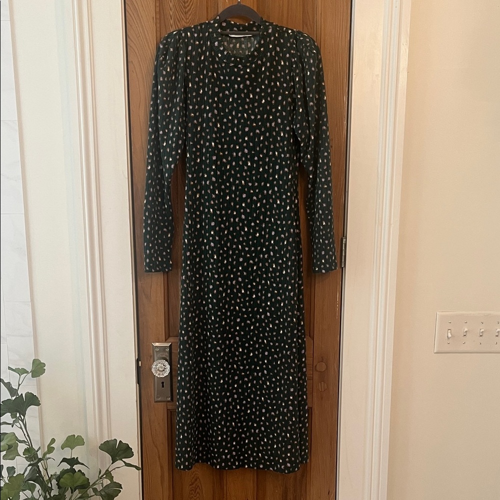 Lush Black and White Patterned Long Sleeve Dress